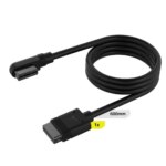 Corsair iCUE LINK Cable; 1x 600mm with Straight/Slim 90° connectors; Black (CL-9011122-WW)