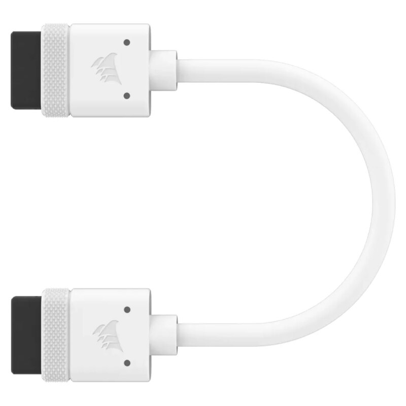CORSAIR iCUE LINK Cable; 2x 100mm with Straight connectors; White (CL-9011129-WW)_2