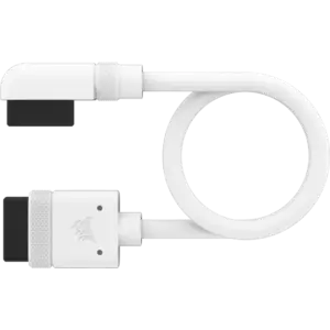 CORSAIR iCUE LINK Cable; 2x 200mm with Straight/Slim 90° connectors; White (CL-9011131-WW)