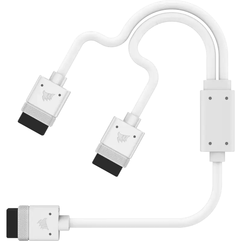 CORSAIR iCUE LINK Cable; 1x 600mm Y-Cable with Straight connectors; White (CL-9011132-WW)_1