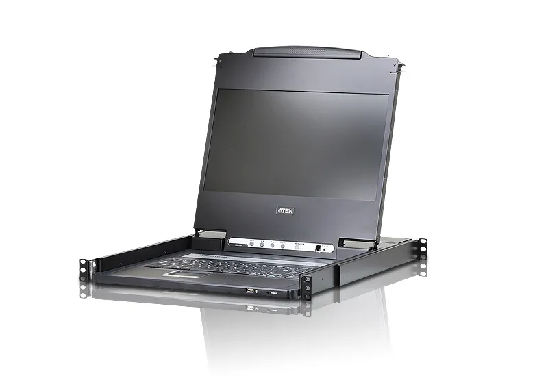 17'' wide Screen Full HD LCD console support USB DVI; HDMI; VGA W/(US99KB/USKB/SPKB)/W/(US/EU) CORD/(LONG RACK) ATEN TECH (CL6700MW)