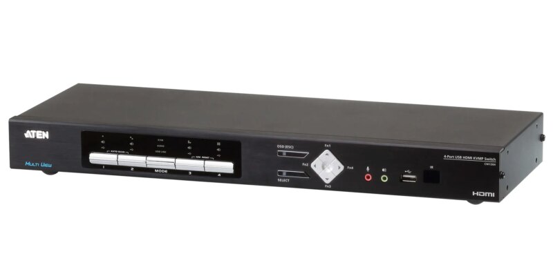 ATEN 4-Port USB HDMI Multi-View KVMP Switch. (inlc. cables & Rack kit) (CM1284)_5