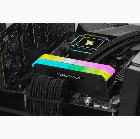 Corsair VENGEANCE RGB RS 32GB (2 x 16GB) DDR4 DRAM 3600MHz C18 Memory Kit; 18-22-22-42; 1.2V; Black. (CMG32GX4M2D3600C18)