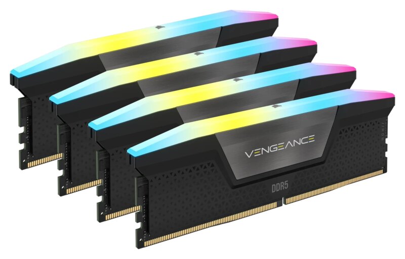 Corsair VENGEANCE® RGB 128GB (4 x 32GB) DDR5 DRAM 5600 C40 Memory Kit; 40-40-40-77; 1.25V Intel XMP - Black. (CMH128GX5M4B5600C40)_9