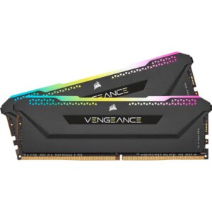 Corsair VENGEANCE® RGB PRO SL 16GB (2 x 8GB) DDR4 DRAM 3600MHz C18 Memory Kit; 18-22-22-42; 1.35; Black (CMH16GX4M2D3600C18)