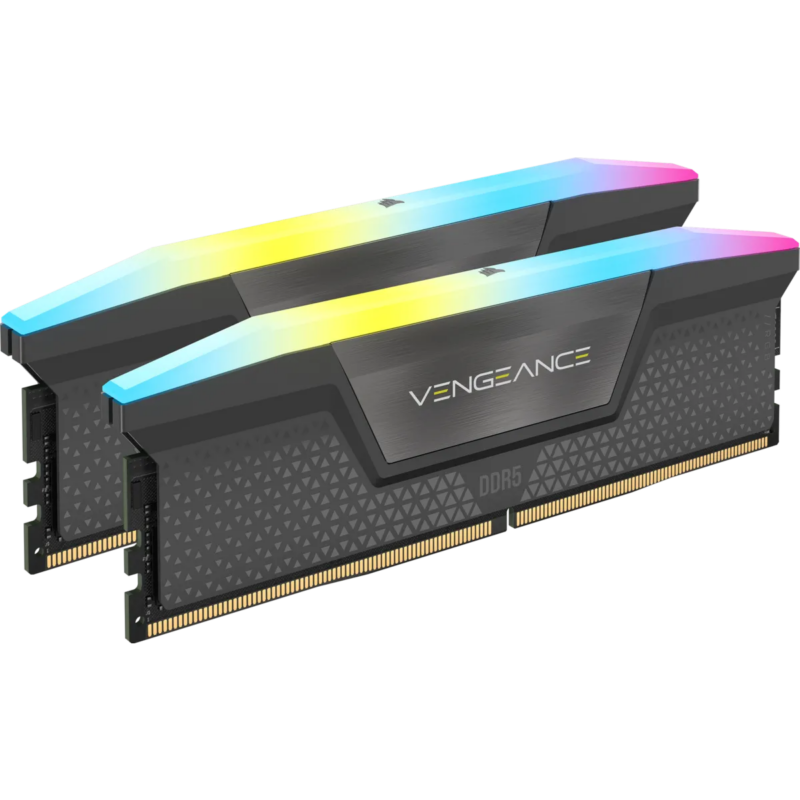 Corsair VENGEANCE RGB DDR5 32GB (2 x 16GB) DDR5 5200 CL40-40-40-77 1.25V Intel XMP & AMD EXPO - GREY. (CMH32GX5M2B5200Z40K)_1