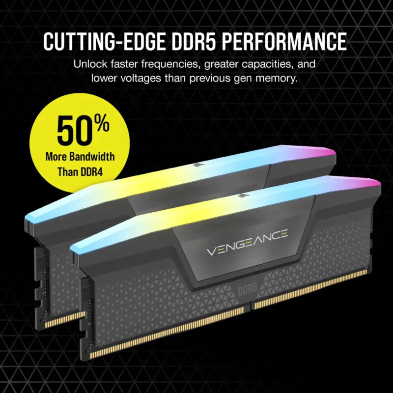 Corsair VENGEANCE RGB DDR5 32GB (2 x 16GB) DDR5 5200 CL40-40-40-77 1.25V Intel XMP & AMD EXPO - GREY. (CMH32GX5M2B5200Z40K)_12
