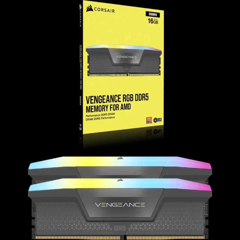 Corsair VENGEANCE RGB DDR5 32GB (2 x 16GB) DDR5 5200 CL40-40-40-77 1.25V Intel XMP & AMD EXPO - GREY. (CMH32GX5M2B5200Z40K)_4