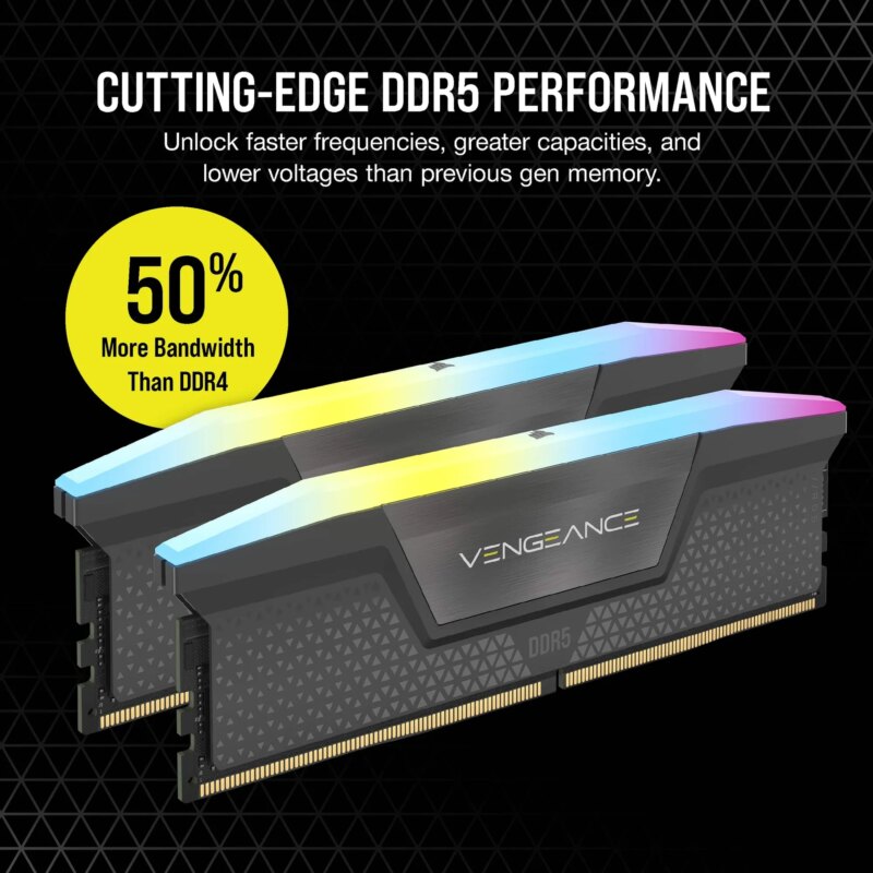 Corsair VENGEANCE RGB DDR5 32GB (2x16GB) DDR5 6000 CL36-44-44-96 1.4V  Intel XMP and AMD EXPO Memory - Grey. (CMH32GX5M2E6000Z36)_12