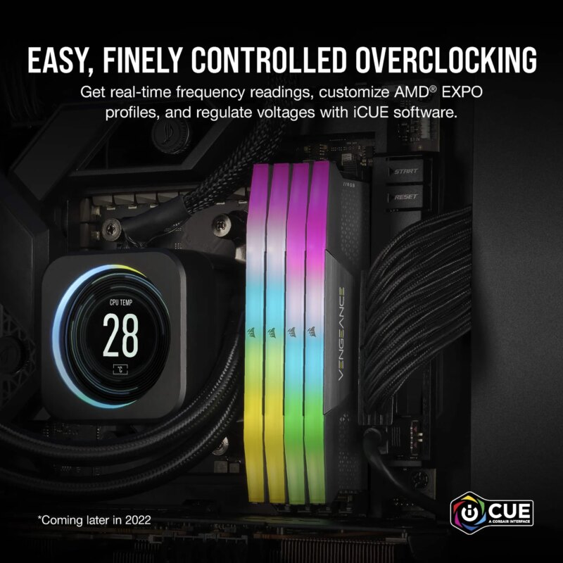 Corsair VENGEANCE RGB DDR5 32GB (2x16GB) DDR5 6000 CL36-44-44-96 1.4V  Intel XMP and AMD EXPO Memory - Grey. (CMH32GX5M2E6000Z36) - Image 17