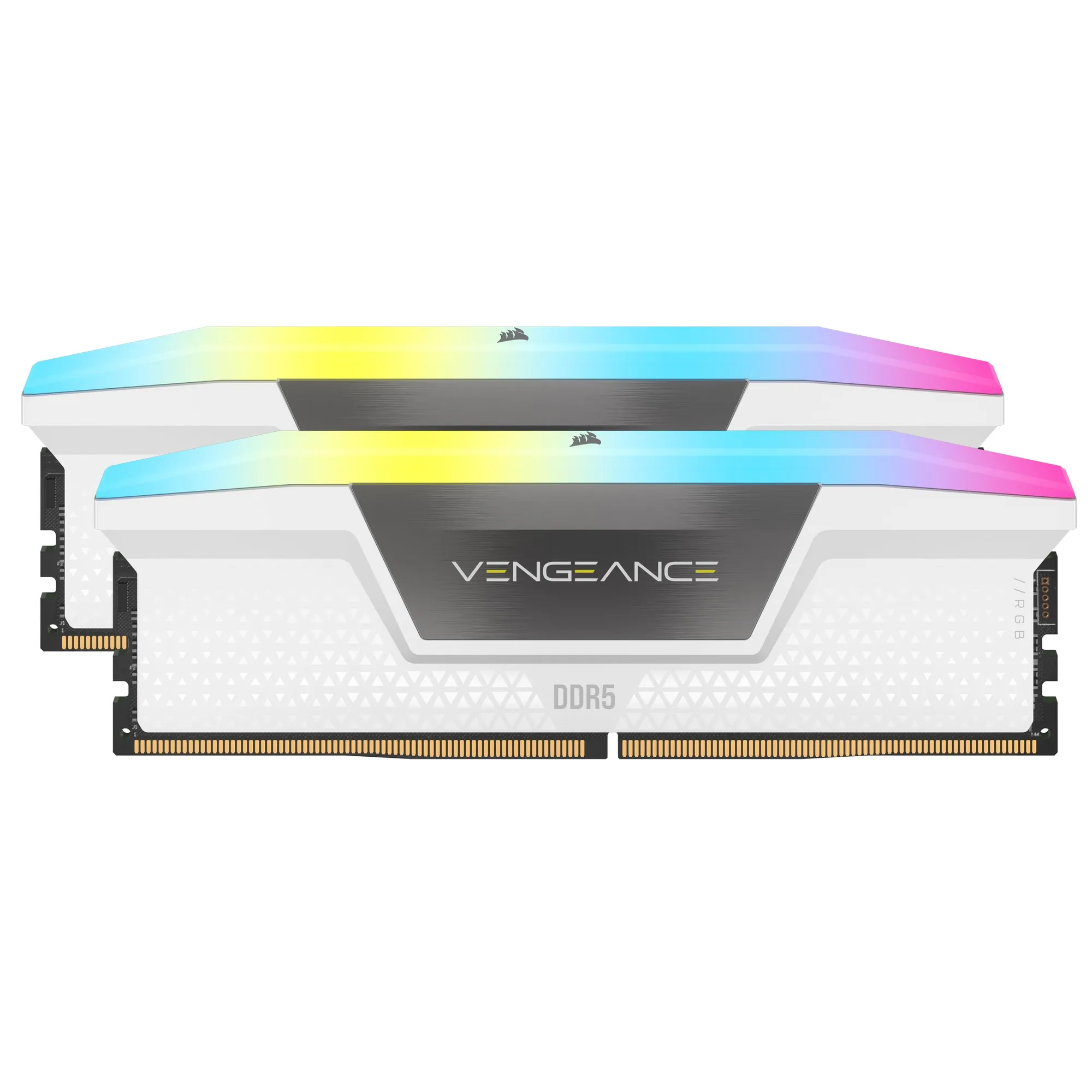 Corsair VENGEANCE RGB DDR5 32GB (2 x 16GB) DDR5 6000 CL36-44-44-96 1.40V Intel XMP & AMD EXPO - White (CMH32GX5M2E6000Z36W)