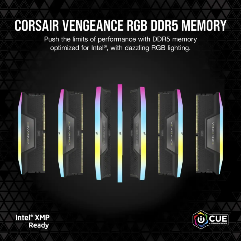 Corsair VENGEANCE RGB DDR5 64GB (2 x 32GB) DDR5 6000 CL40-40-40-77 1.35V Intel XMP & AMD EXPO - GREY (CMH64GX5M2B6000Z40)_6