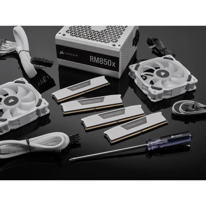 Corsair VENGEANCE® 32GB (2 x 16GB) DDR5 DRAM 5200 C40 Memory Kit; 40-40-40-77; 1.25V; Intel XMP White. . (CMK32GX5M2B5200C40W)_1