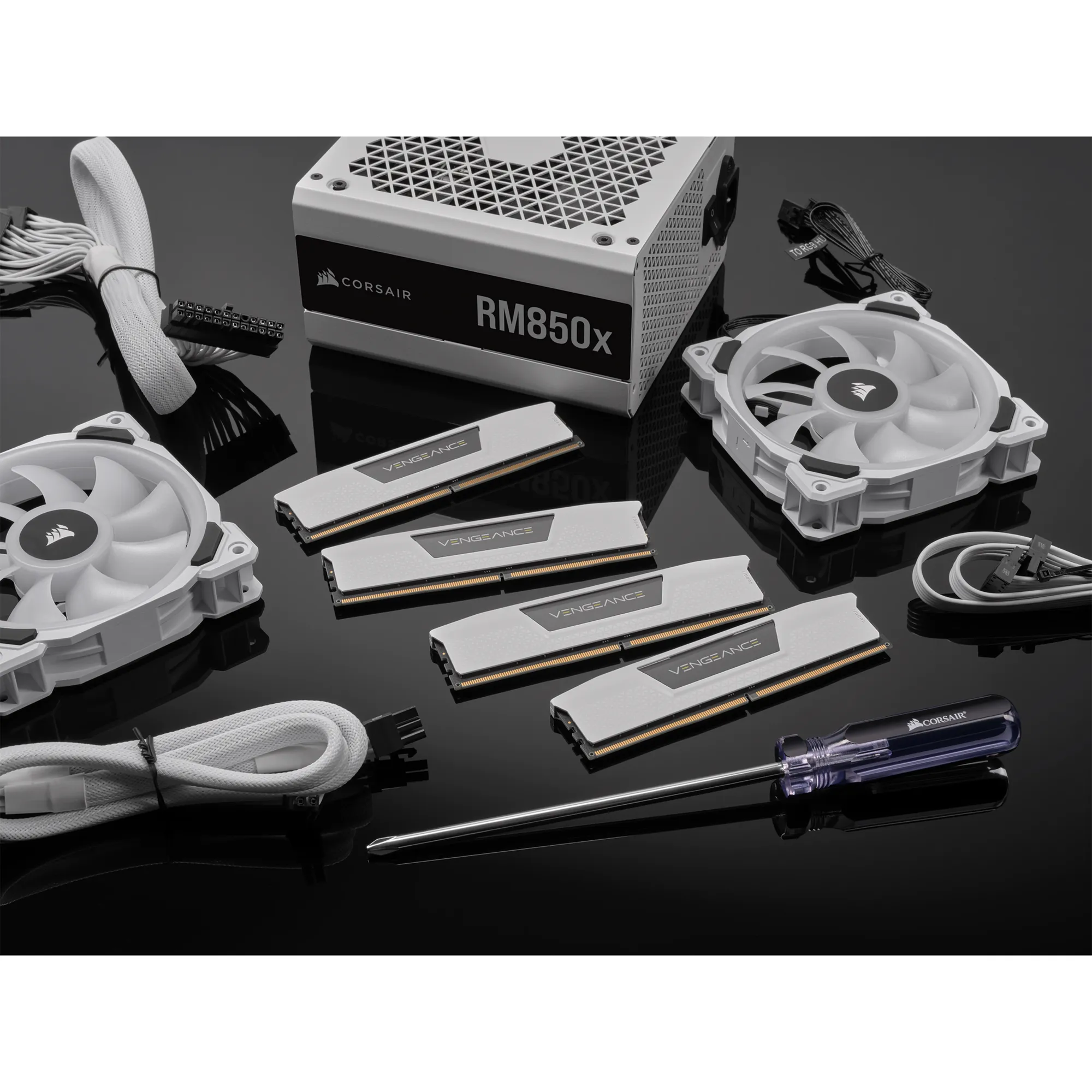 Corsair VENGEANCE® 32GB (2 x 16GB) DDR5 DRAM 5200 C40 Memory Kit; 40-40-40-77; 1.25V; Intel XMP White. . (CMK32GX5M2B5200C40W)