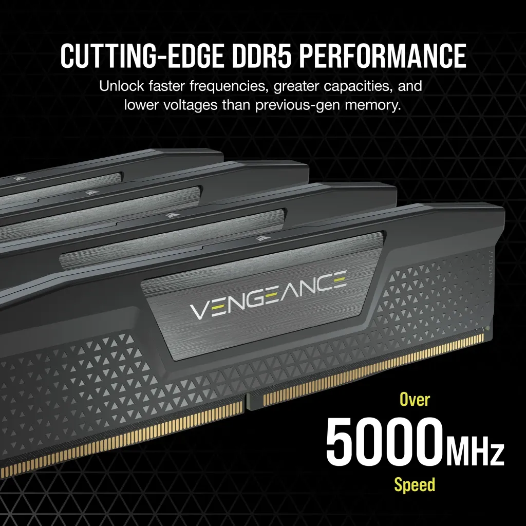 Corsair VENGEANCE DDR5 32GB (2 x 16GB) DDR5 6000 CL36-44-44-96 1.35V Intel XMP & AMD EXPO - GREY (CMK32GX5M2E6000Z36)