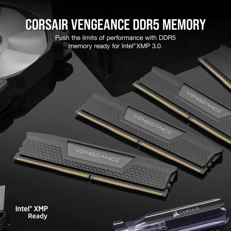 Corsair VENGEANCE DDR5 32GB (2 x 16GB) DDR5 7200 CL34-44-44-96 1.45V Intel XMP - BLACK (CMK32GX5M2X7200C34)_2