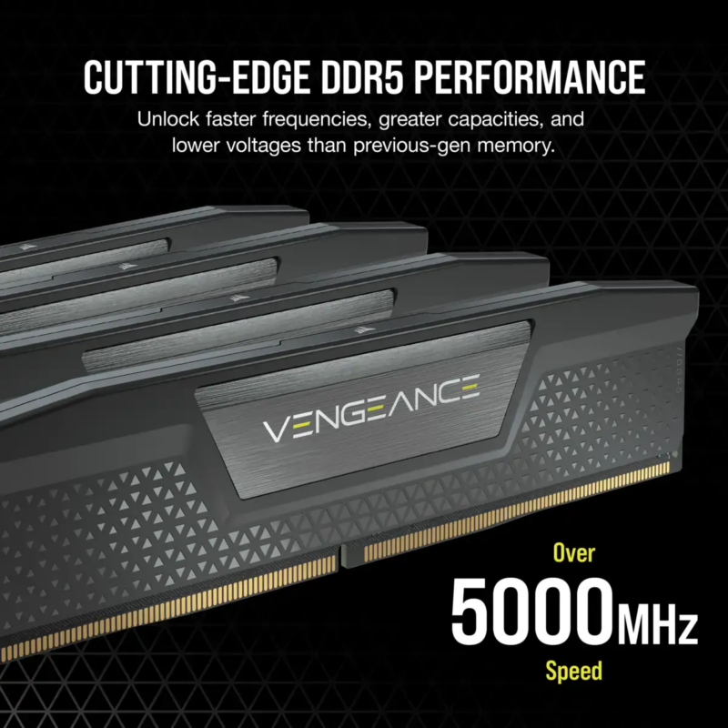 Corsair VENGEANCE DDR5 32GB (2 x 16GB) DDR5 7200 CL34-44-44-96 1.45V Intel XMP - BLACK (CMK32GX5M2X7200C34)_5