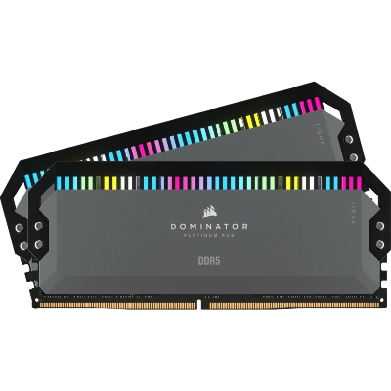 CORSAIR DOMINATOR RGB DDR5 32GB (2 x 16GB) DDR5 6000 CL30-36-36-76 1.40V Intel XMP & AMD EXPO - GREY. (CMT32GX5M2B6000Z30K)
