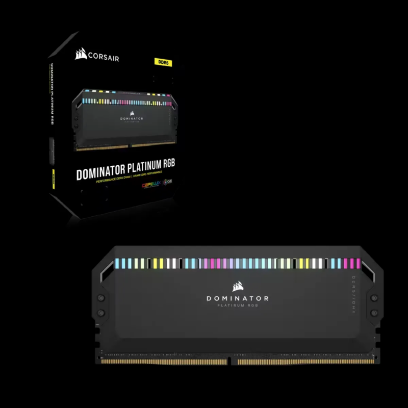 Corsair DOMINATOR RGB DDR5 32GB (2 x 16GB) DDR5 6400 CL32-40-40-84 1.40V Intel XMP - BLACK (CMT32GX5M2B6400C32)_2