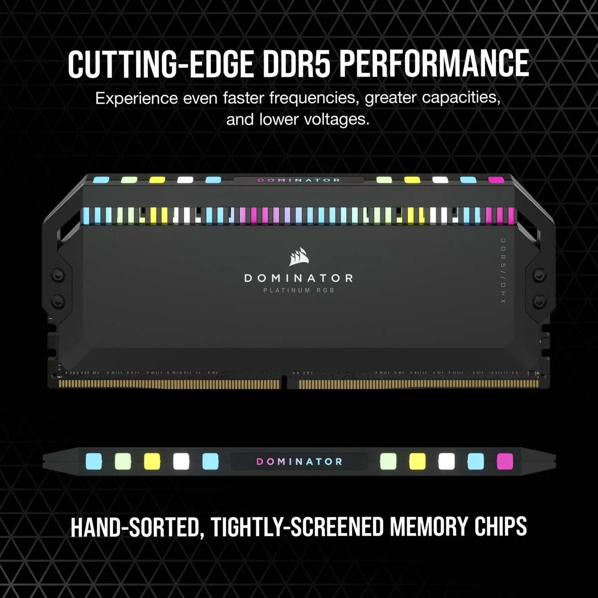Corsair DOMINATOR RGB DDR5 32GB (2 x 16GB) DDR5 6400 CL32-40-40-84 1.40V Intel XMP - BLACK (CMT32GX5M2B6400C32)