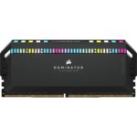 Corsair DOMINATOR PLATINUM RGB DDR5; 5200 64GB 2x32GB DIMM; 40-40-40-77; 1.25V Intel XMP (CMT64GX5M2B5200C40)