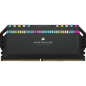 Corsair DOMINATOR PLATINUM RGB DDR5; 5200 64GB 2x32GB DIMM; 40-40-40-77; 1.25V Intel XMP (CMT64GX5M2B5200C40)