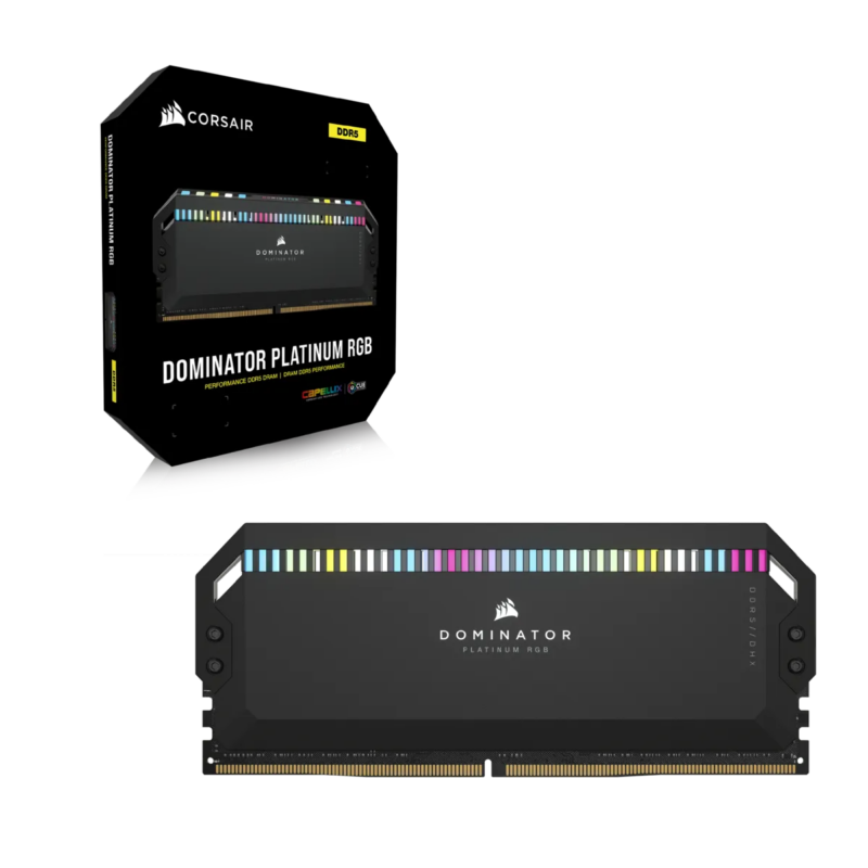 Corsair DOMINATOR PLATINUM RGB DDR5; 5200 64GB 2x32GB DIMM; 40-40-40-77; 1.25V Intel XMP (CMT64GX5M2B5200C40)_5