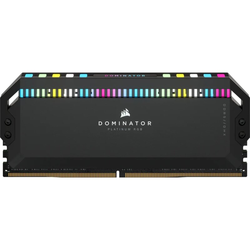 Corsair DOMINATOR PLATINUM RGB DDR5; 5200 64GB 2x32GB DIMM; 40-40-40-77; 1.25V Intel XMP (CMT64GX5M2B5200C40)