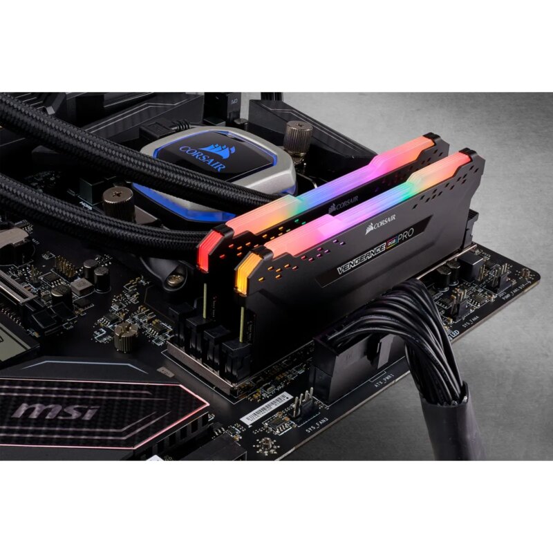 Corsair VENGEANCE® RGB PRO 16GB (2 x 8GB) DDR4 DRAM 3600MHz C18 Memory Kit; 18-22-22-42; 1.35V; Black. (CMW16GX4M2D3600C18)_5