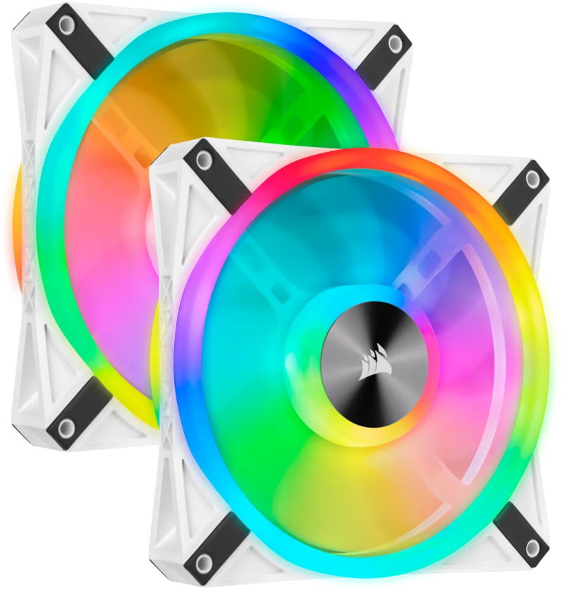 Corsair iCUE QL140 RGB 140mm PWM Dual Fan Kit with Lighting Node CORE - White (CO-9050106-WW) - Image 22