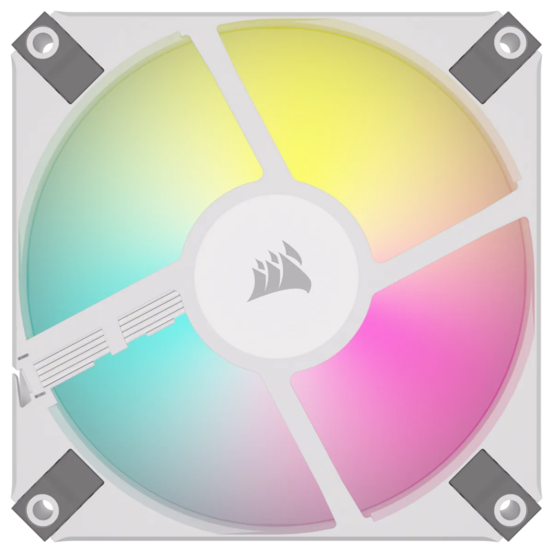 Corsair iCUE AF120 RGB SLIM 120mm PWM Fluid Dynamic Bearing Fan - White (CO-9050164-WW)_1