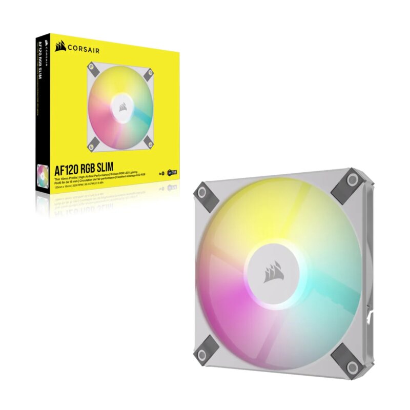 Corsair iCUE AF120 RGB SLIM 120mm PWM Fluid Dynamic Bearing Fan - White (CO-9050164-WW)_14