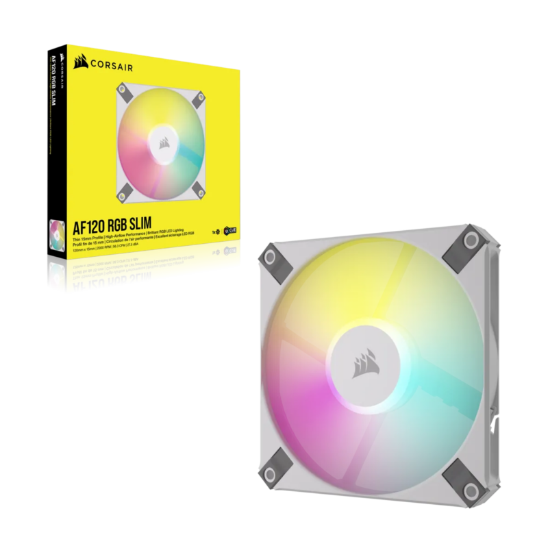 Corsair iCUE AF120 RGB SLIM 120mm PWM Fluid Dynamic Bearing Fan - White (CO-9050164-WW)_15