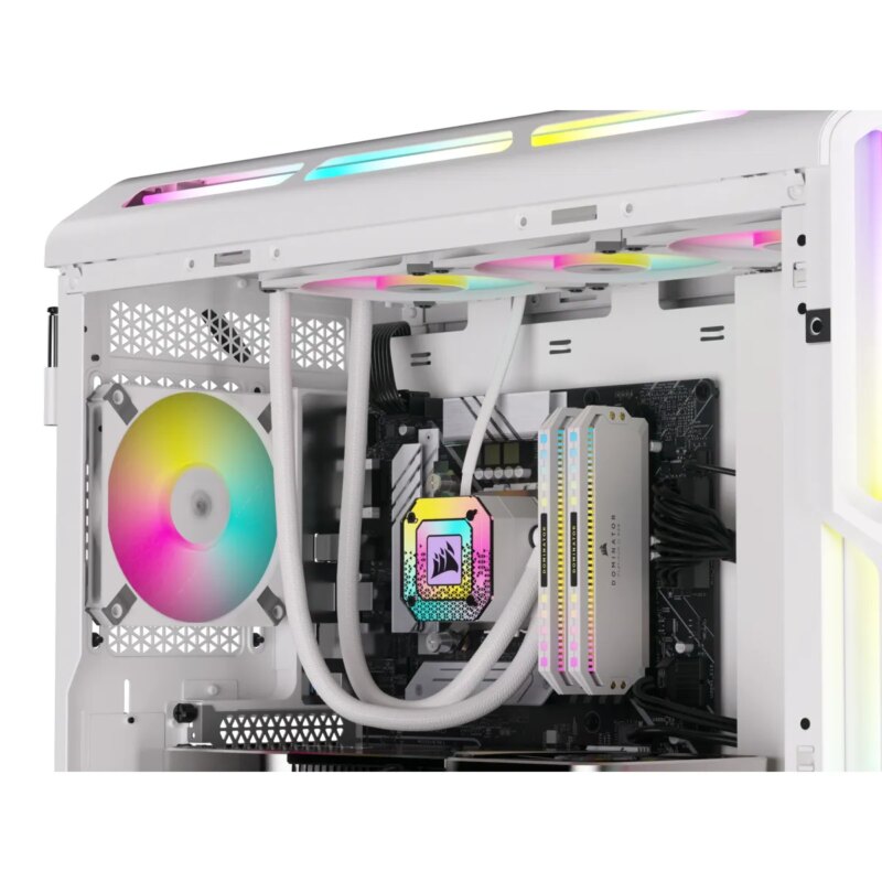 Corsair iCUE AF120 RGB SLIM 120mm PWM Fluid Dynamic Bearing Fan - White (CO-9050164-WW) - Image 35