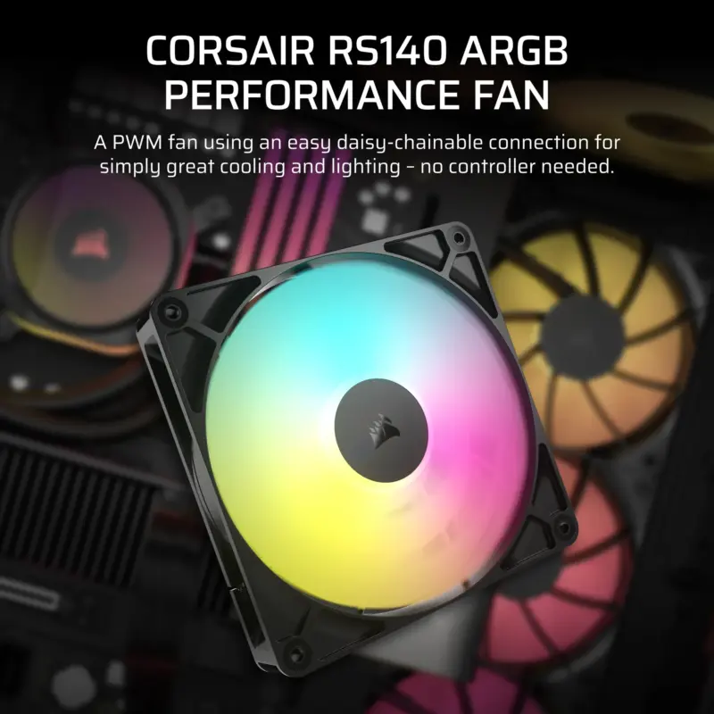 Corsair RS140 ARGB 140mm PWM Fans Dual Pack (CO-9050183-WW)