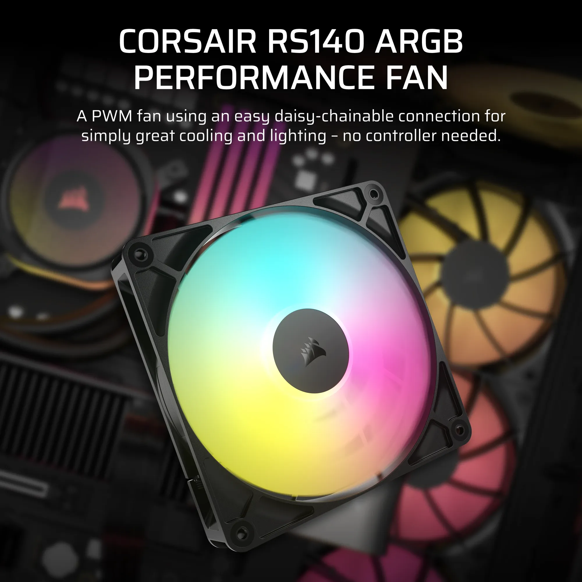 Corsair RS140 ARGB 140mm PWM Fans Dual Pack (CO-9050183-WW)