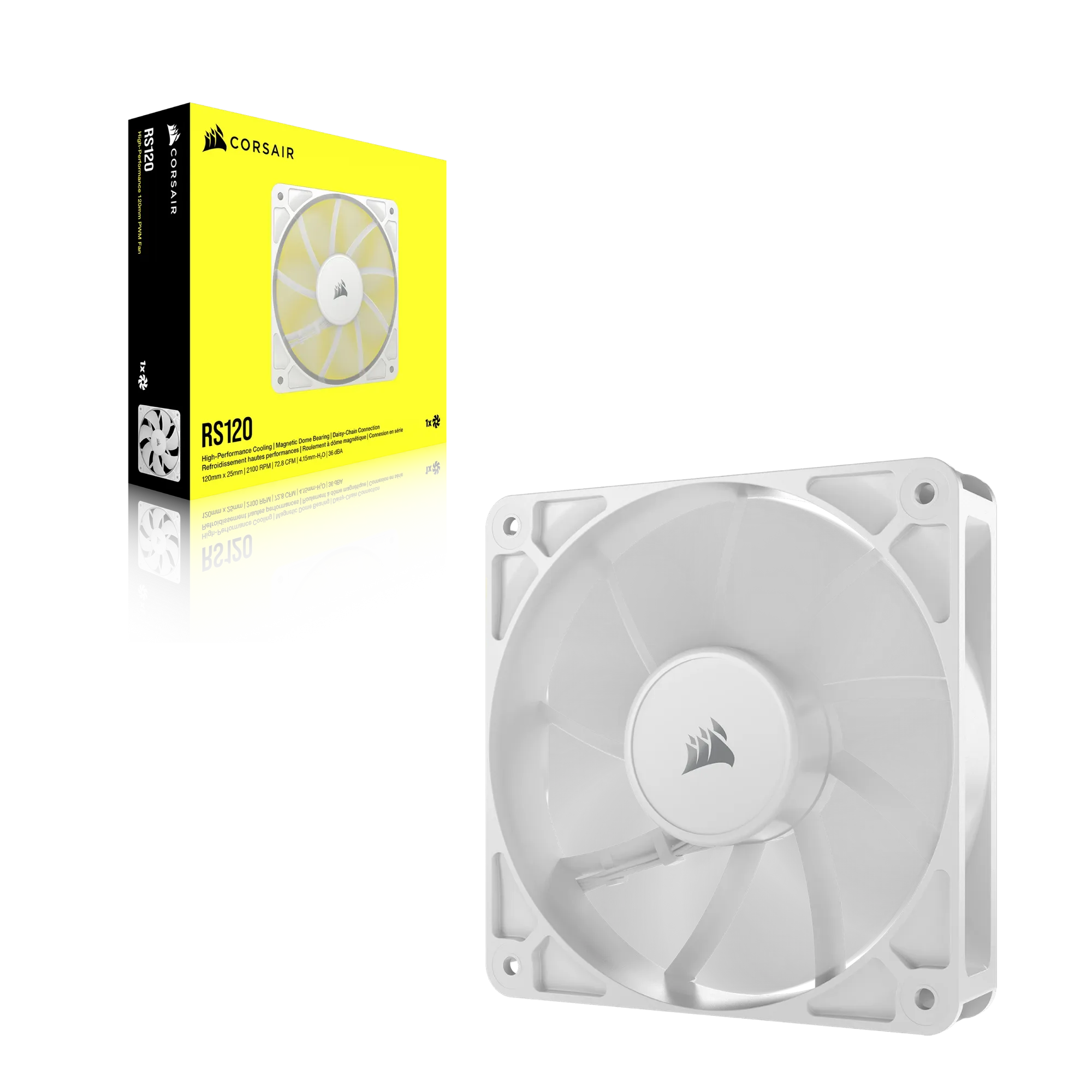 Corsair RS120 120mm PWM Fan – White (CO-9050192-WW)