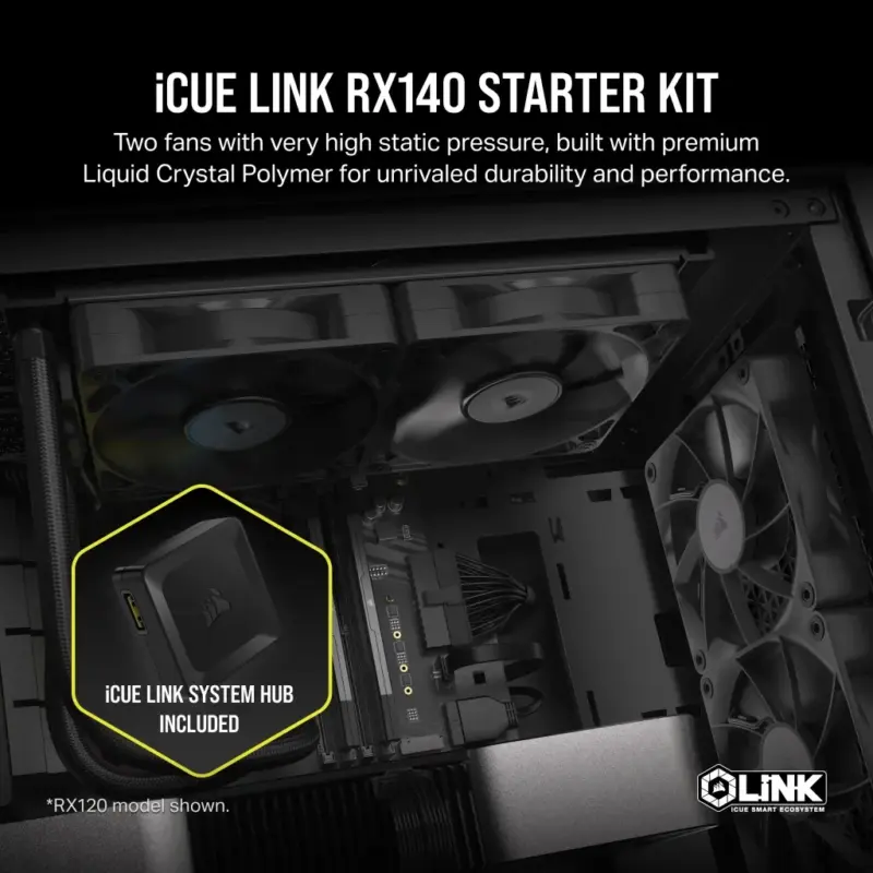 CORSAIR RX Series; iCUE LINK RX140; 140mm Fan; Dual Pack (CO-9051012-WW) - Image 18