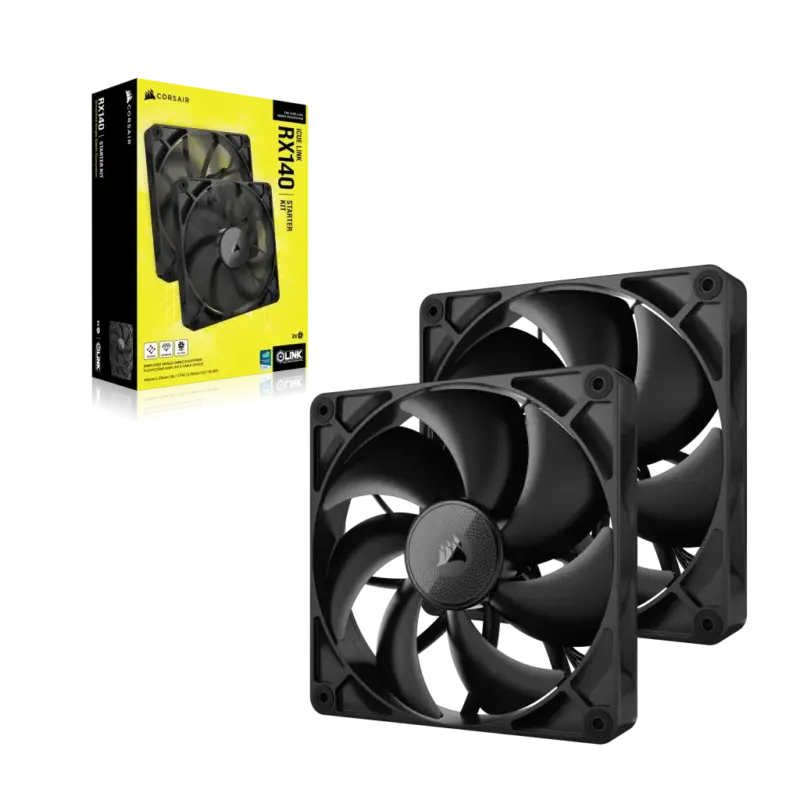 CORSAIR RX Series; iCUE LINK RX140; 140mm Fan; Dual Pack (CO-9051012-WW)