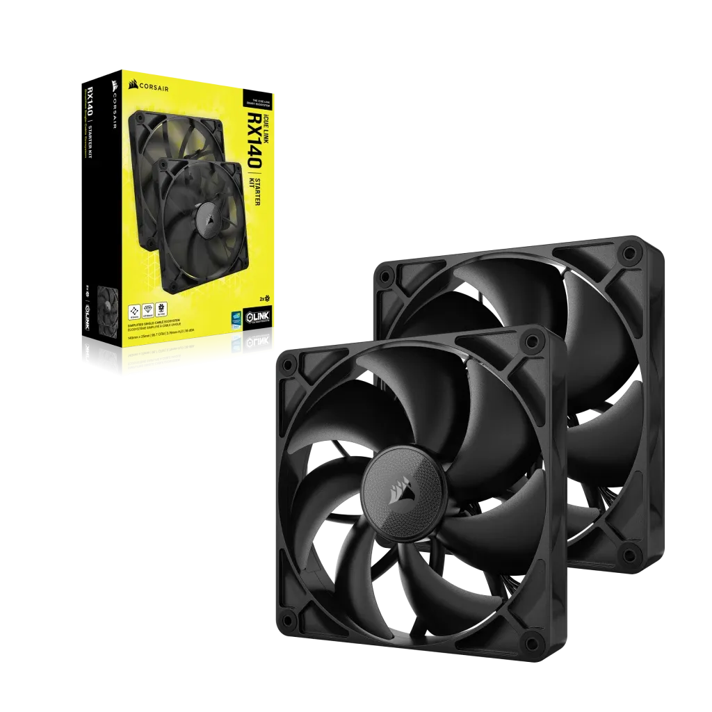 CORSAIR RX Series; iCUE LINK RX140; 140mm Fan; Dual Pack (CO-9051012-WW)