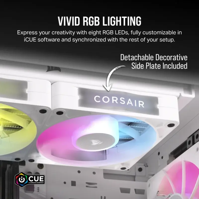 Corsair RX RGB Series; iCUE LINK RX120 RGB White; 120mm Fan; Single Pack (CO-9051021-WW)_1