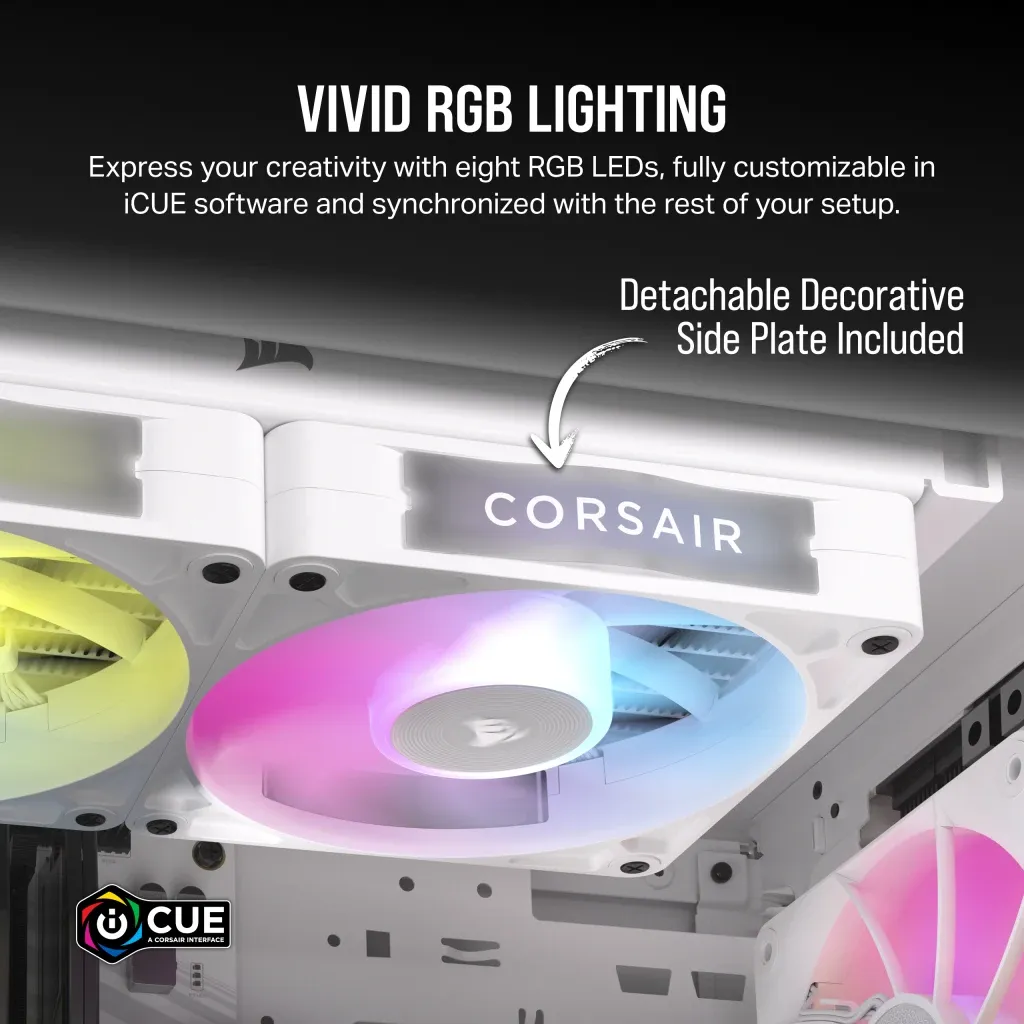 Corsair RX Series; iCUE LINK RX140; 140mm Fan; Single Pack - White. (CO-9051023-WW)
