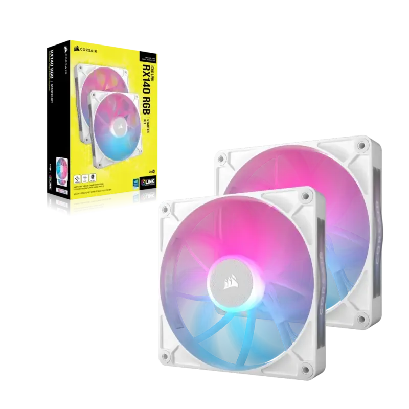 CORSAIR RX Series; iCUE LINK RX140; 140mm Fan; Dual Pack - White. (CO-9051024-WW)_6