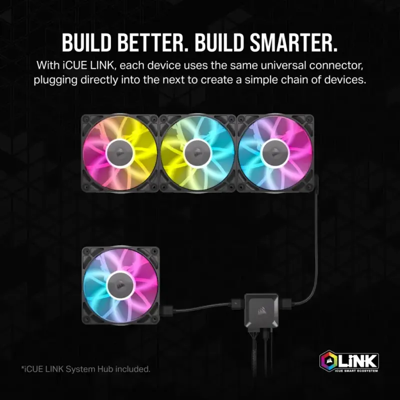 CORSAIR RX Series; iCUE LINK RX140; 140mm Fan; Dual Pack - White. (CO-9051024-WW)_7