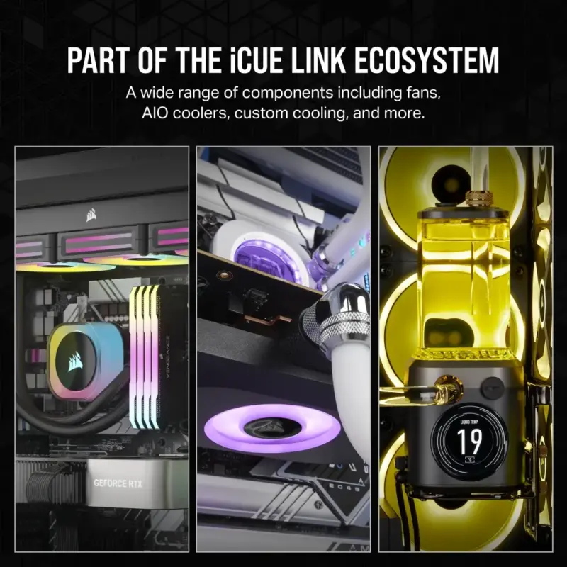 CORSAIR RX Series; iCUE LINK RX140; 140mm Fan; Dual Pack - White. (CO-9051024-WW)