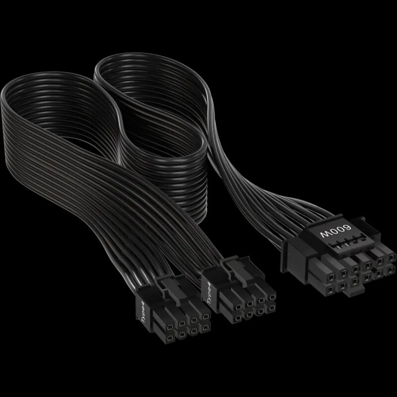 Corsair Premium Individually Sleeved 12+4pin PCIe Gen 5 12VHPWR 600W cable; Type 4; Black. (CP-8920284)_4
