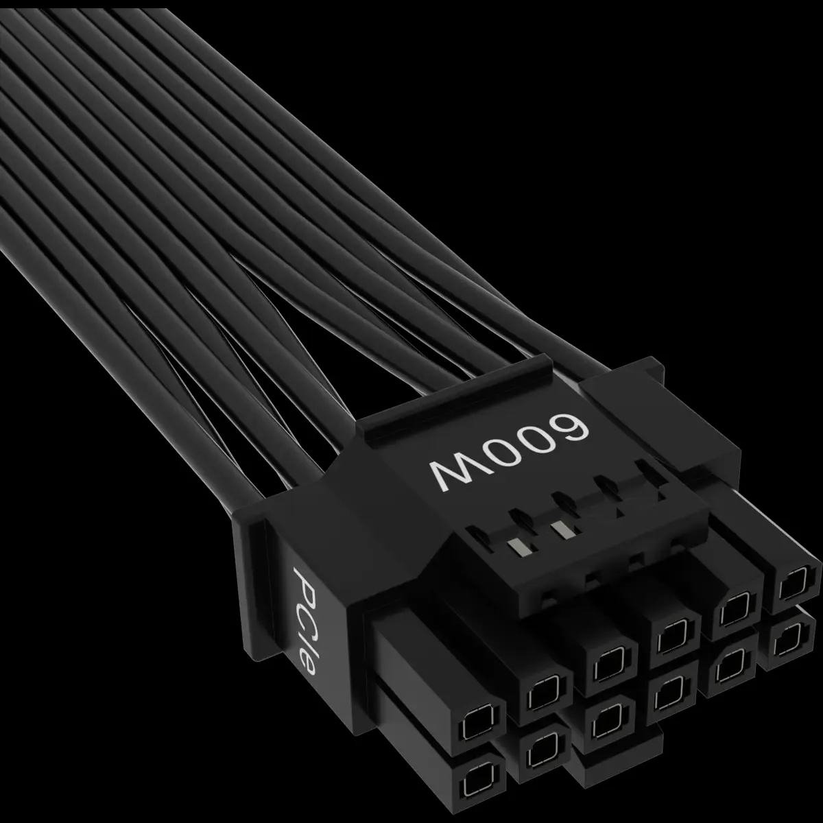 Corsair Premium Individually Sleeved 12+4pin PCIe Gen 5 12VHPWR 600W cable; Type 4; Black. (CP-8920284)
