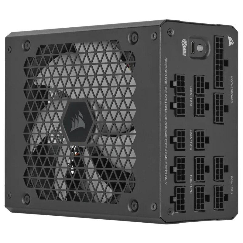 Corsair HX1000i — 1000 Watt 80 PLUS® Platinum; 10yr Warranty;ATX(1);EPS (3);PCI-E (4);4-Pin Peripheral (8);SATA (8);12VHPWR (1) (CP-9020259-WW)_3