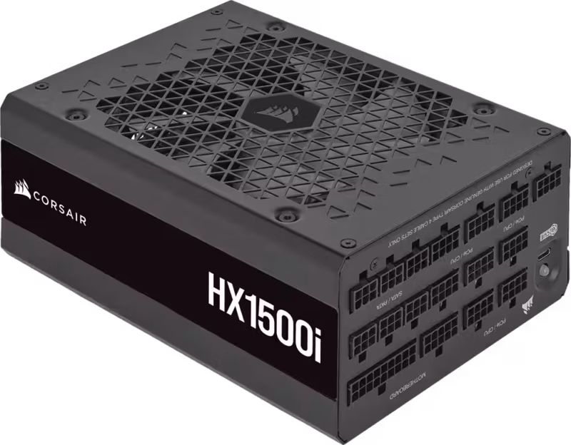Corsair HX1500i — 1500 Watt 80 PLUS® Platinum; 10yr Warranty;ATX(1);EPS (3);PCI-E (4);4-Pin Peripheral (8);SATA (8);12VHPWR (1) (CP-9020261-WW)_1