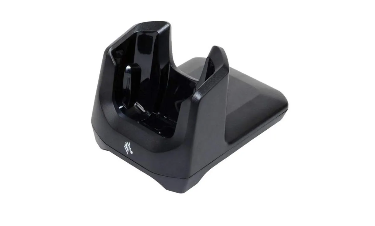Zebra TC21/TC26 Single Slot Charge Cradle; support terminal and terminal with trigger handle; power supply and USB cable sold se (CRD-TC2Y-BS1CO-01)
